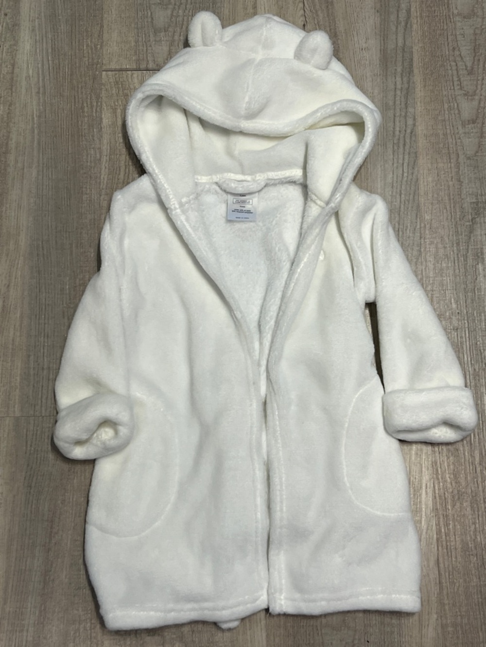 Gap Cozy White Hooded robe with Ears